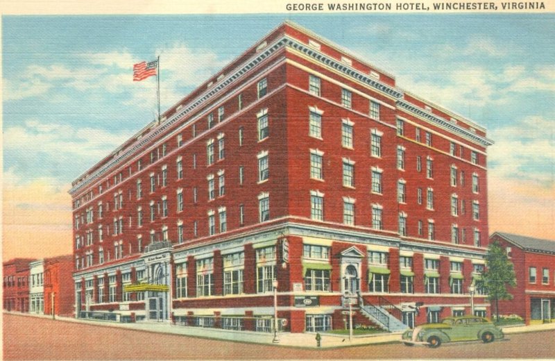 City, Office Building, Urban, Condo. Text: GEORGE WASHINGTON HOTEL, WINCHESTER, VIRGINIA