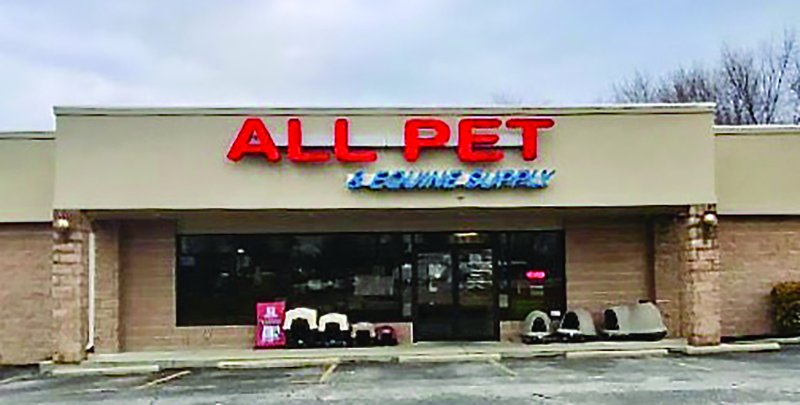 Building, Shop, Indoors, Restaurant. Text: ALL PET