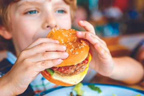 Burger, Eating, Head, Face.