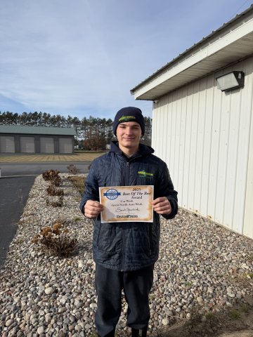 Pants, Portrait, Soil, Gravel. Text: GREAT NORTH 2025 READERS DAILY PRESS Best Of The Best Award Car Wash Great North Auto Wash DAILY PRESS