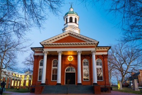 Housing, Portico, Person, Clock Tower.
