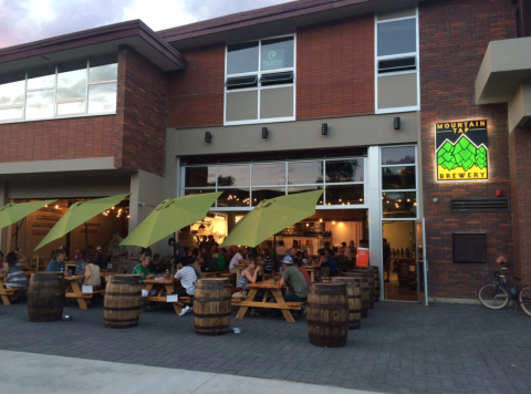 Urban, City, Restaurant, Cafeteria. Text: PICKING MOUNTAIN TAP BREWERY