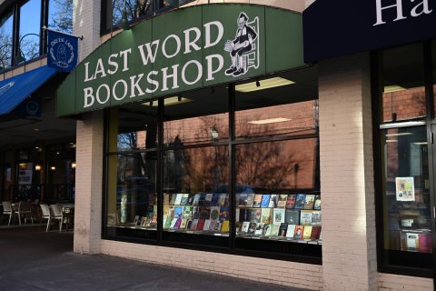 Book, Publication, Bookstore, Shop. Text: GREEK LADY LAST WORD ICE Templars JONES TREASURES DAKE SONGS of PENN STEP CIRCLE CAGE BLACK MEME OPEN EVERY DAY