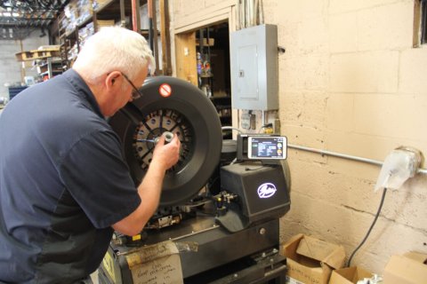 Spoke, Adult, Man, Person. Text: when in