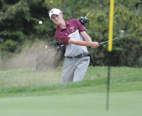 Field, Nature, Outdoors, Person. Text: GOLF