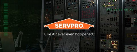 Electronics, Hardware, Computer, Server. Text: SERVPRO® Like it never even happened.®