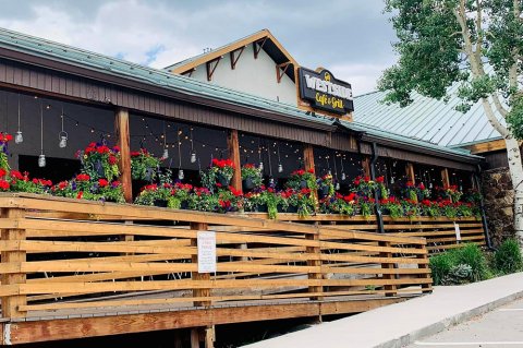 Interior Design, Nature, Outdoors, Yard. Text: WESTSIDE Café &amp; Grill Packing