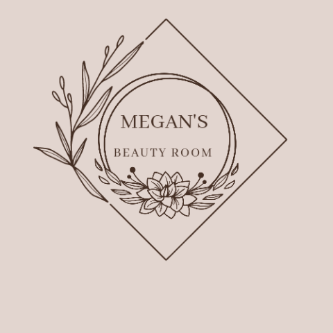 Graphics, Floral Design, Pattern, Disk. Text: MEGAN'S BEAUTY ROOM