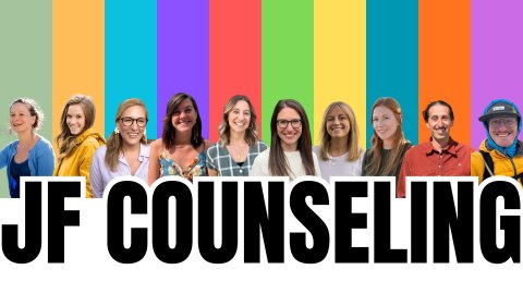 People, Person, Adult, Woman. Text: JF COUNSELING