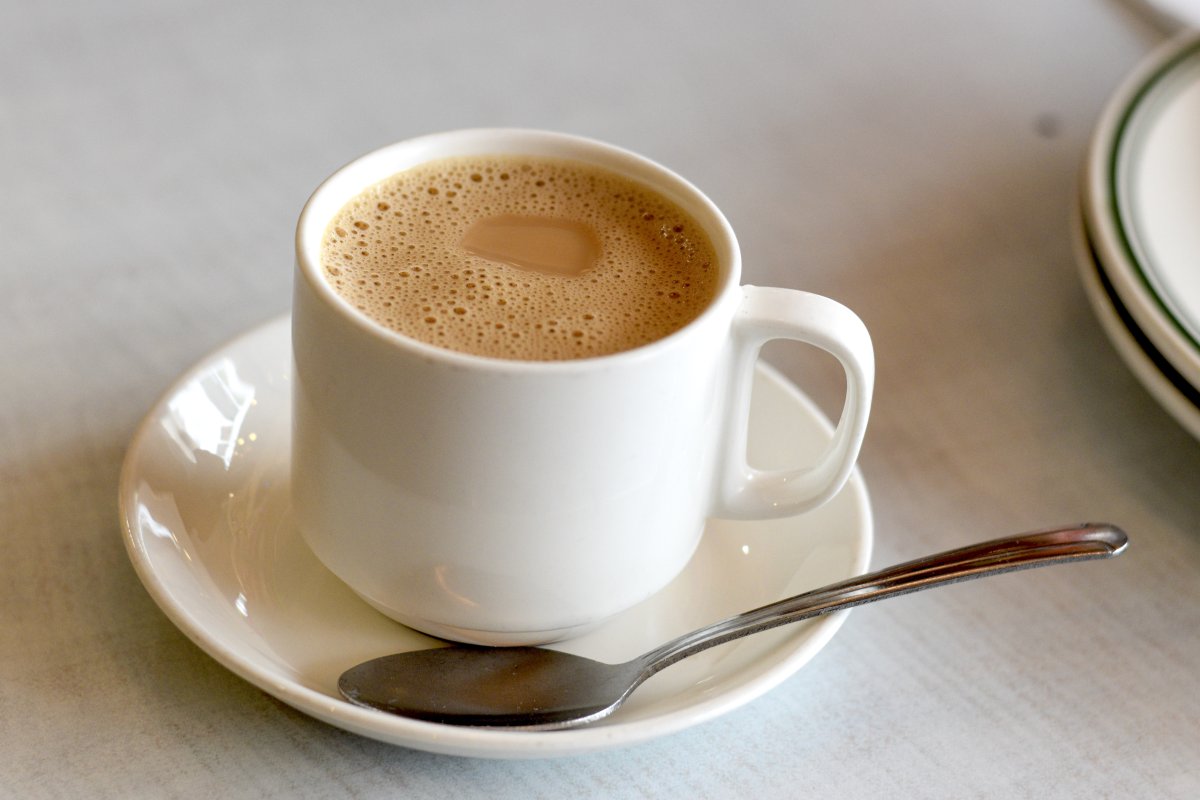 Cup, Saucer, Cutlery, Spoon.