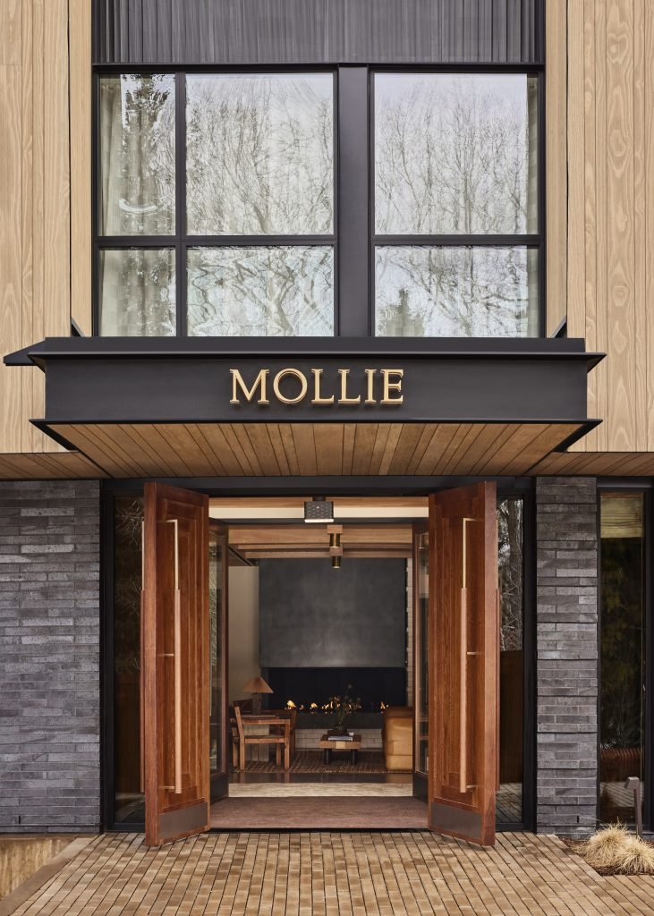 Indoors, Interior Design, Building, Hotel. Text: MOLLIE