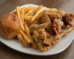 Food, Fried Chicken, Meal, Lunch.