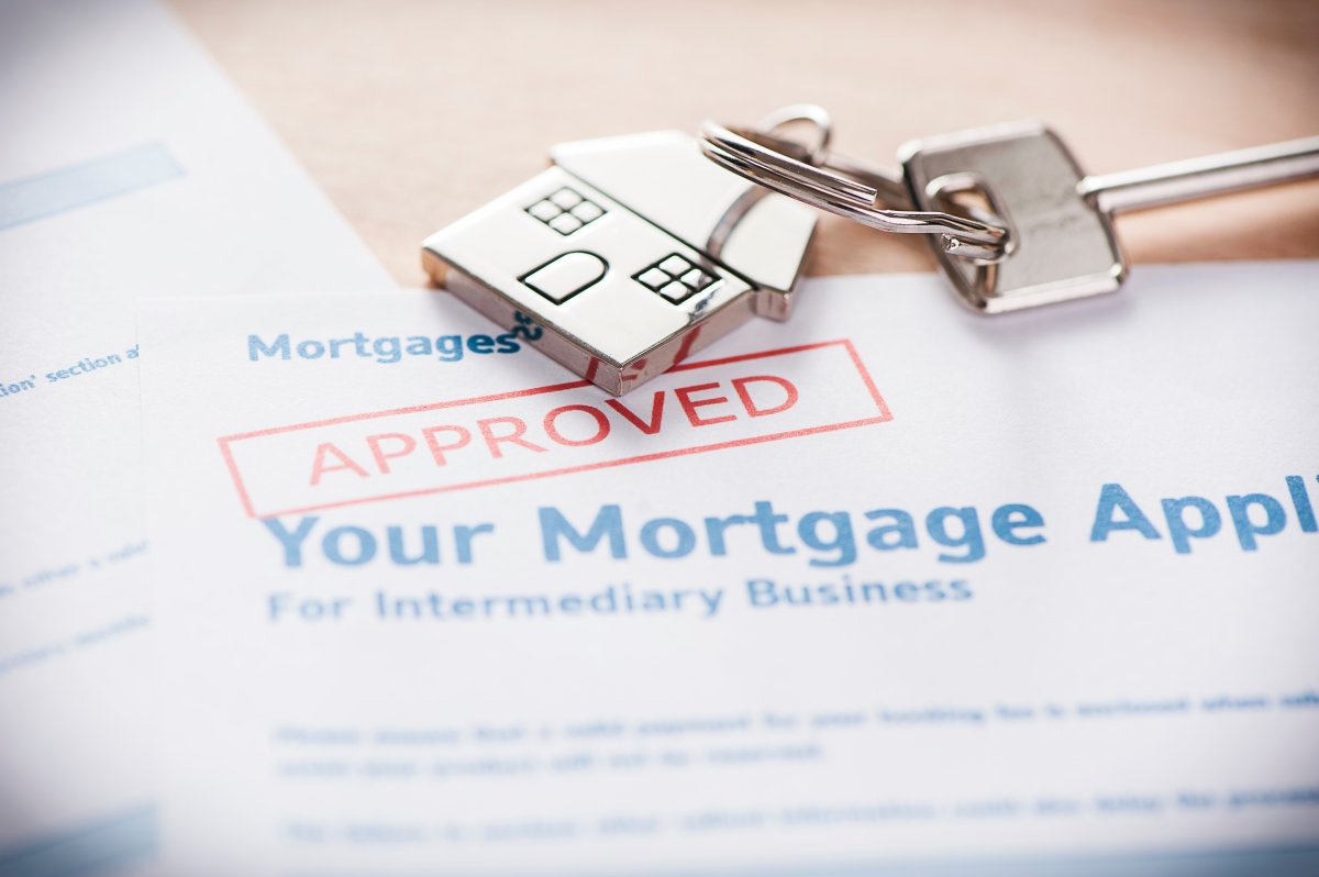 Advertisement, Poster, Text, Credit Card. Text: Mortgages APPROVED Your Mortgage Appl For Intermediary Business -