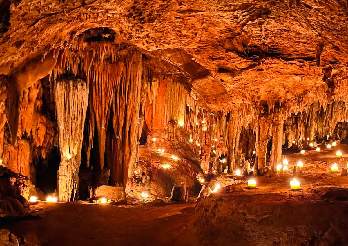 Cave, Nature, Outdoors, Candle.