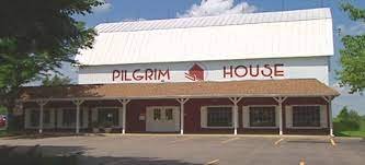 Postal Office, Shelter, Indoors, Shop. Text: HOUSE PILGRIM