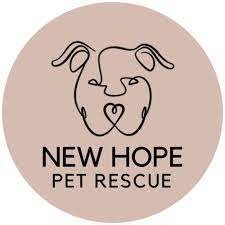 Sticker, Logo, Disk, Head. Text: NEW HOPE PET RESCUE