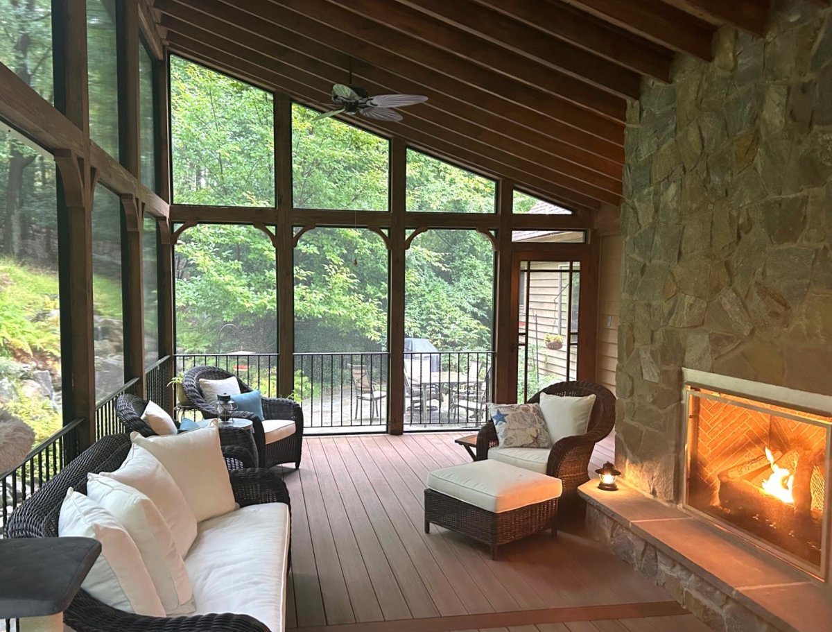 Fireplace, Interior Design, Scenery, Ceiling Fan.