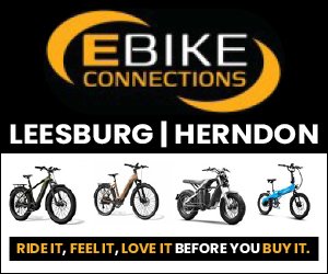 Motorcycle, Vehicle, Bicycle, E-scooter. Text: CONNECTIONS LEESBURG I HERNDON RIDEIT, FEELIT, LOVE IT BEFORE YOU BUYIT.