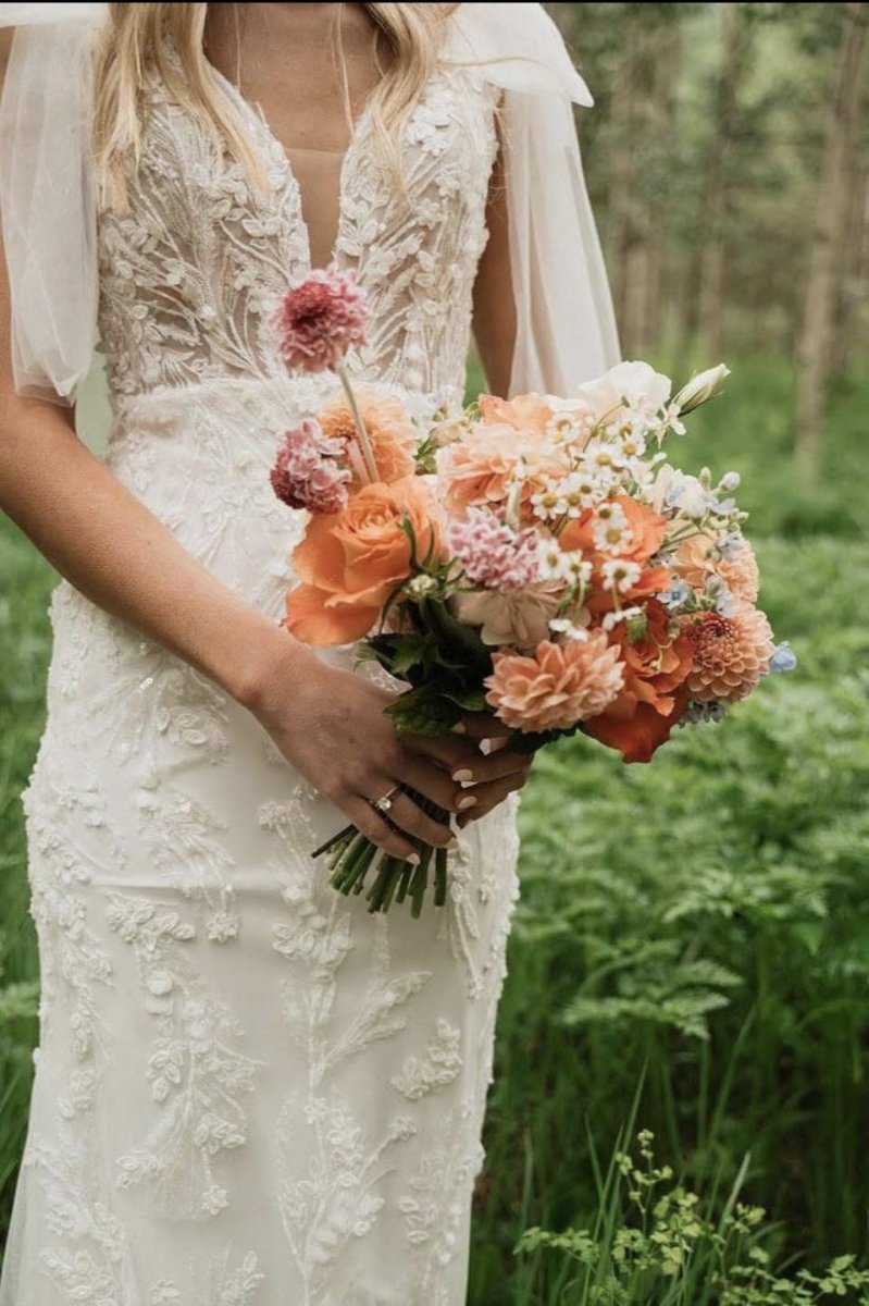 Flower Arrangement, Flower Bouquet, Dress, Wedding Gown.