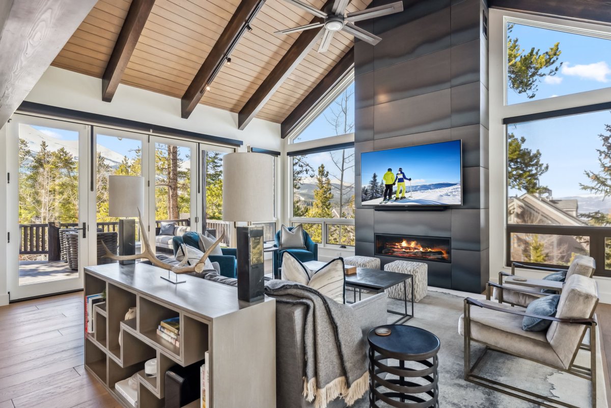 Indoors, Interior Design, Table, Ceiling Fan.