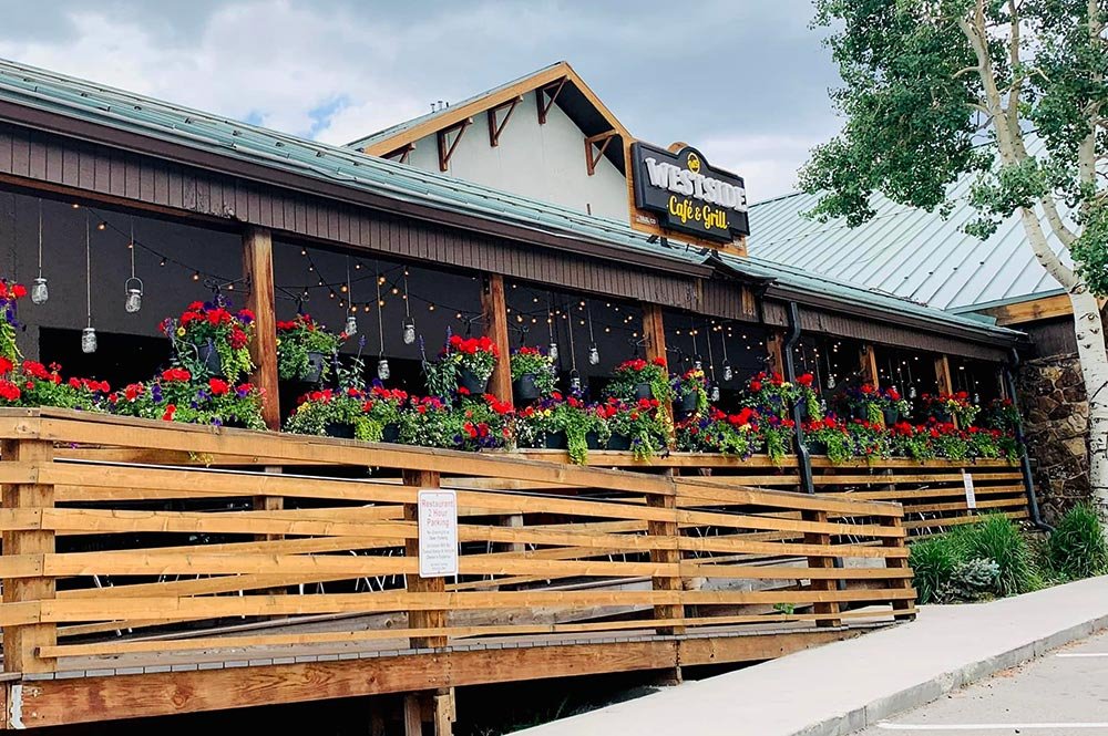 Interior Design, Nature, Outdoors, Yard. Text: WESTSIDE Café &amp; Grill Packing
