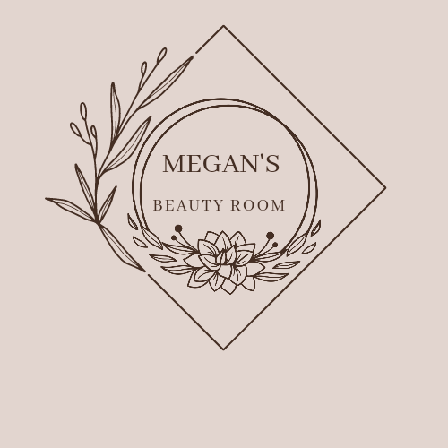 Graphics, Floral Design, Pattern, Disk. Text: MEGAN'S BEAUTY ROOM