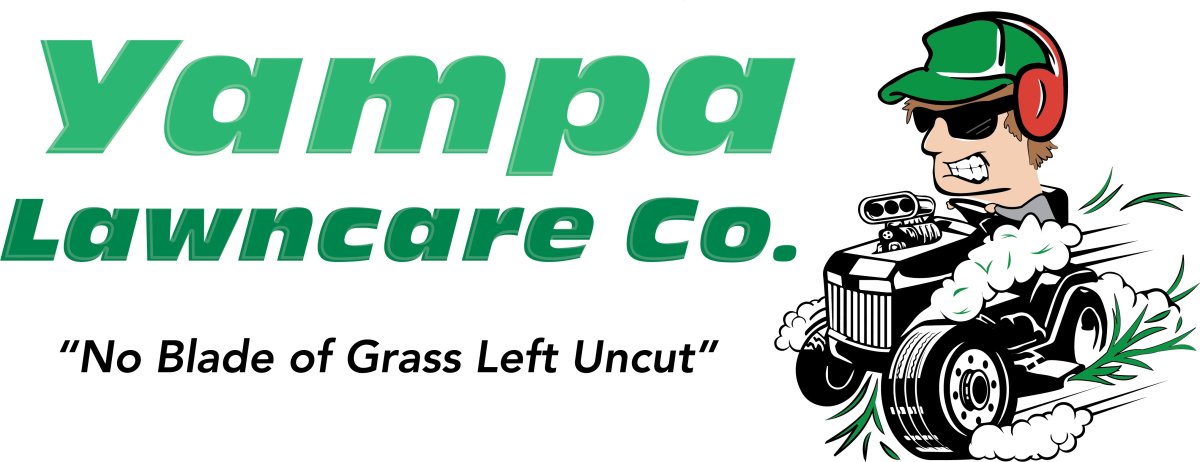 Photography, Grass, Wheel, Face. Text: am Lawncare Co. "No Blade of Grass Left Uncut"